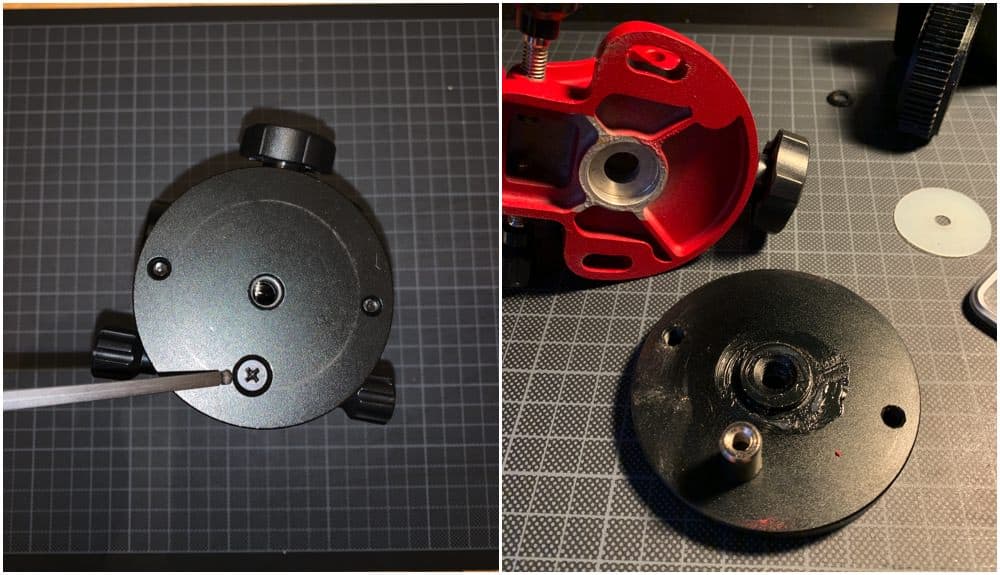 screw under the wedge