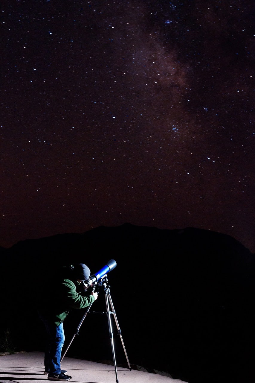 guy looking at the stars