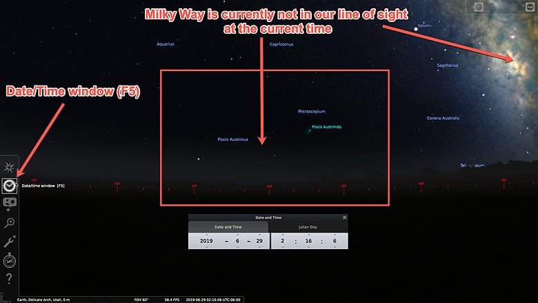 milkyway date view
