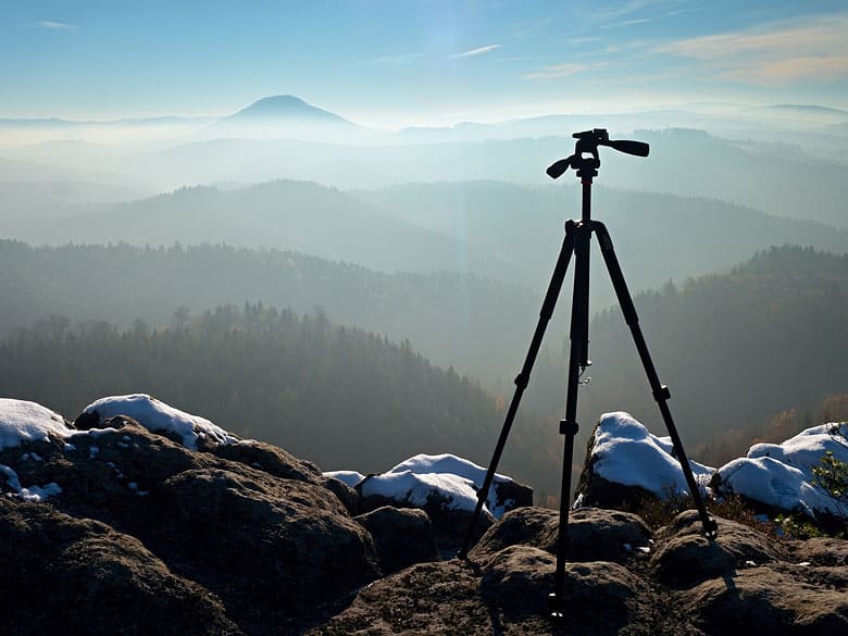 best camera tripod for setting up a camera landscape shot