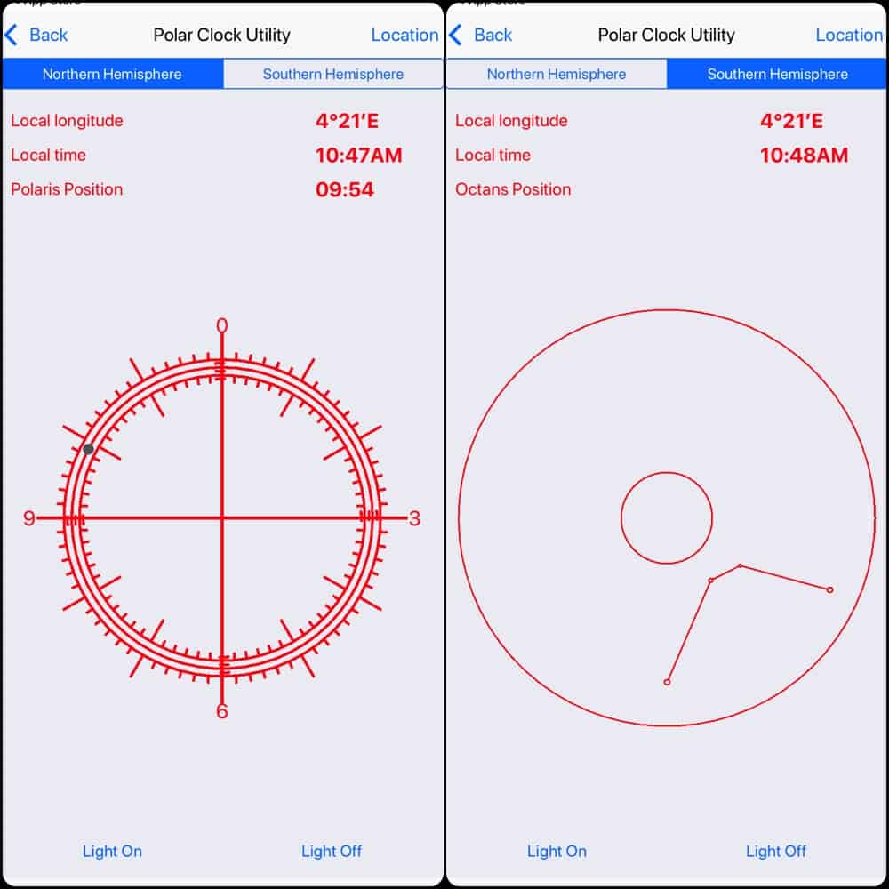 Polar Clock utility screenshot