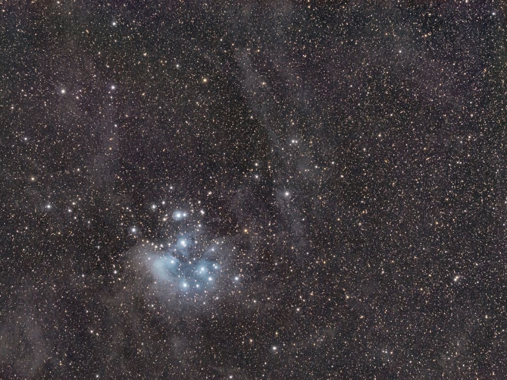 Pleiades Wide Field taken with the Star Adventurer Pro