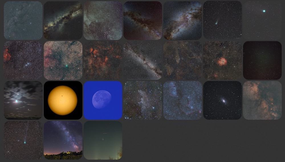 Samples of images taken with the SkyTracker PRO