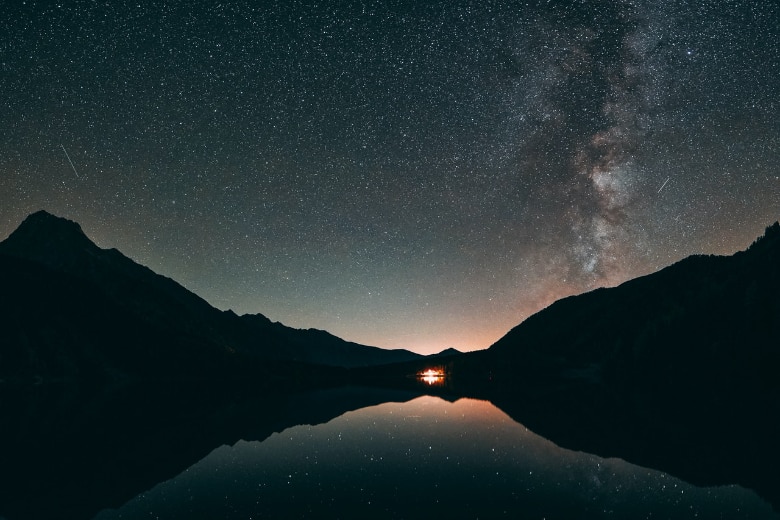 high resolution timelapse recording of a starry night