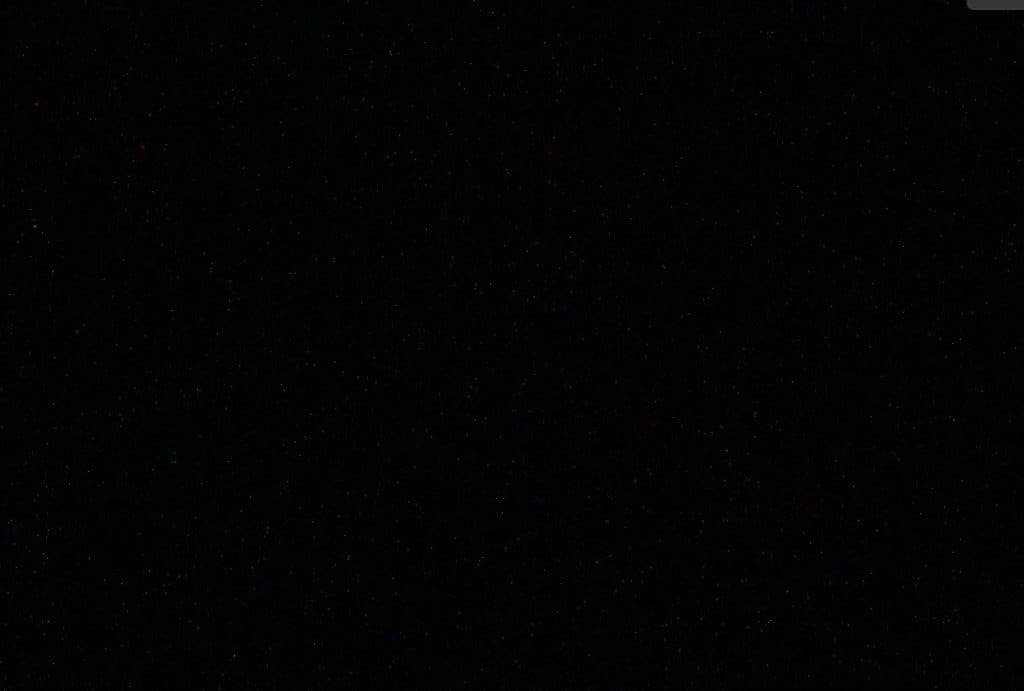 Hot pixels in a dark frame