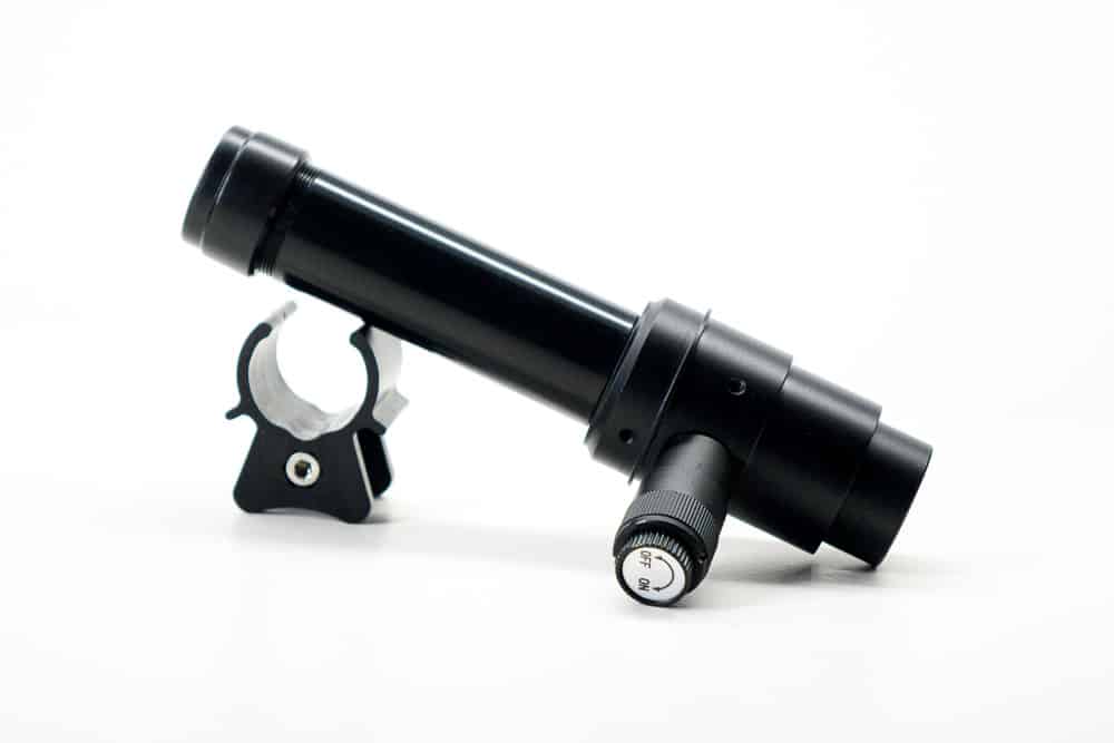 The illuminated Omegon EQ-300 polar scope