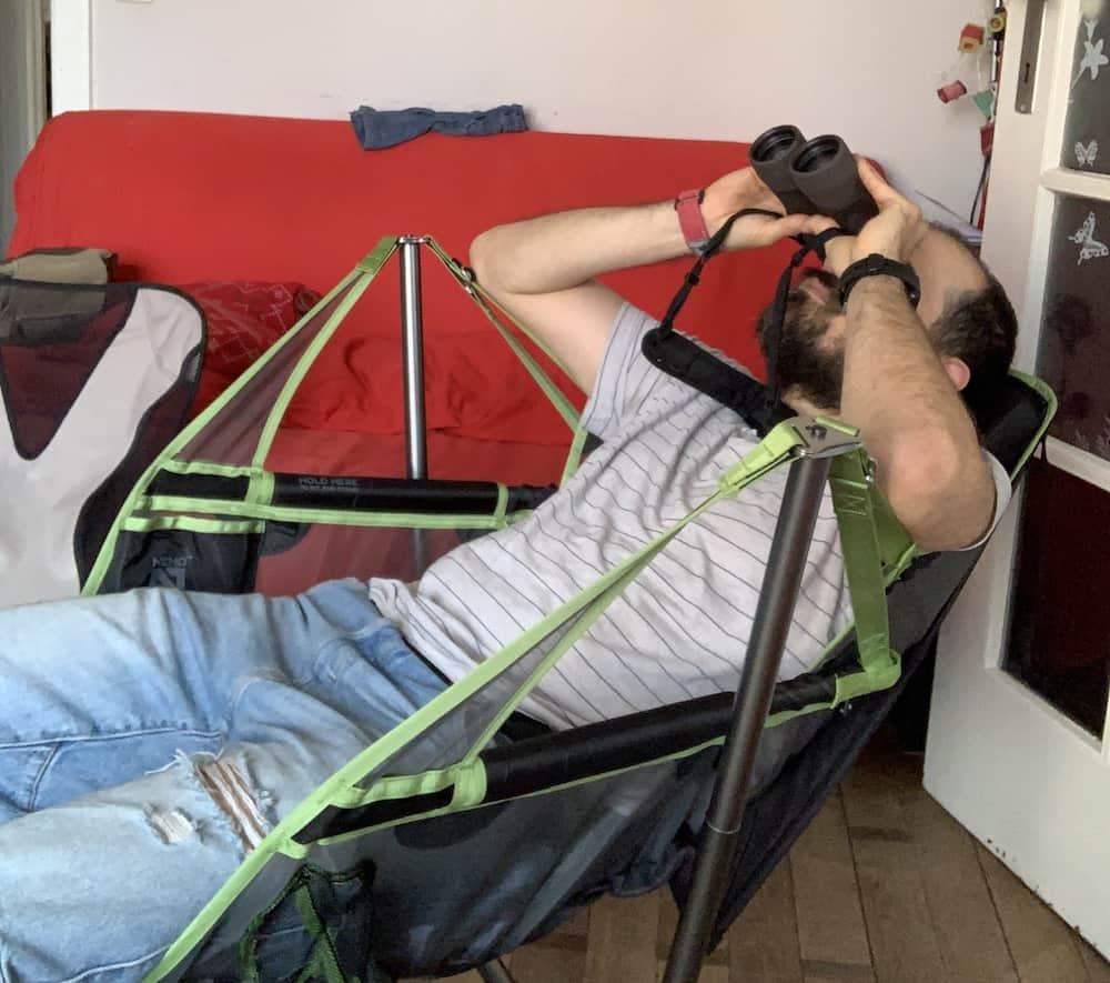 perfect chair to observe the sky with a binocular