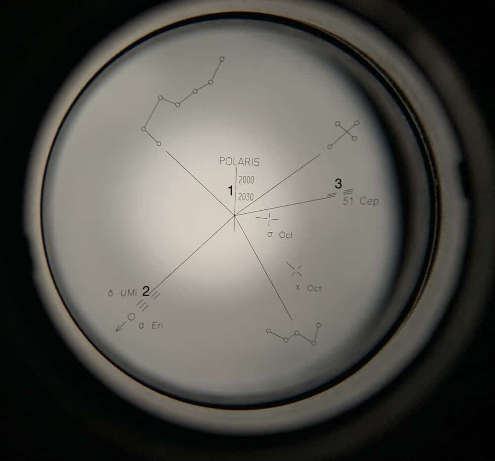 reticle of the Omegon EQ-300 Polar Scope