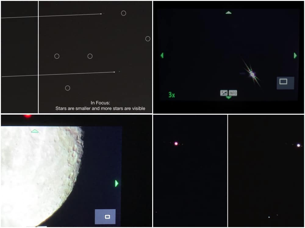 different techniques to focus on the stars