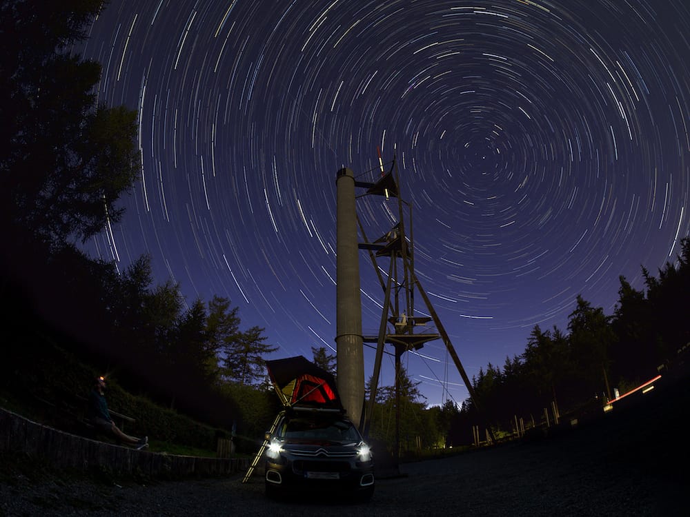star trails captured as a JPEG