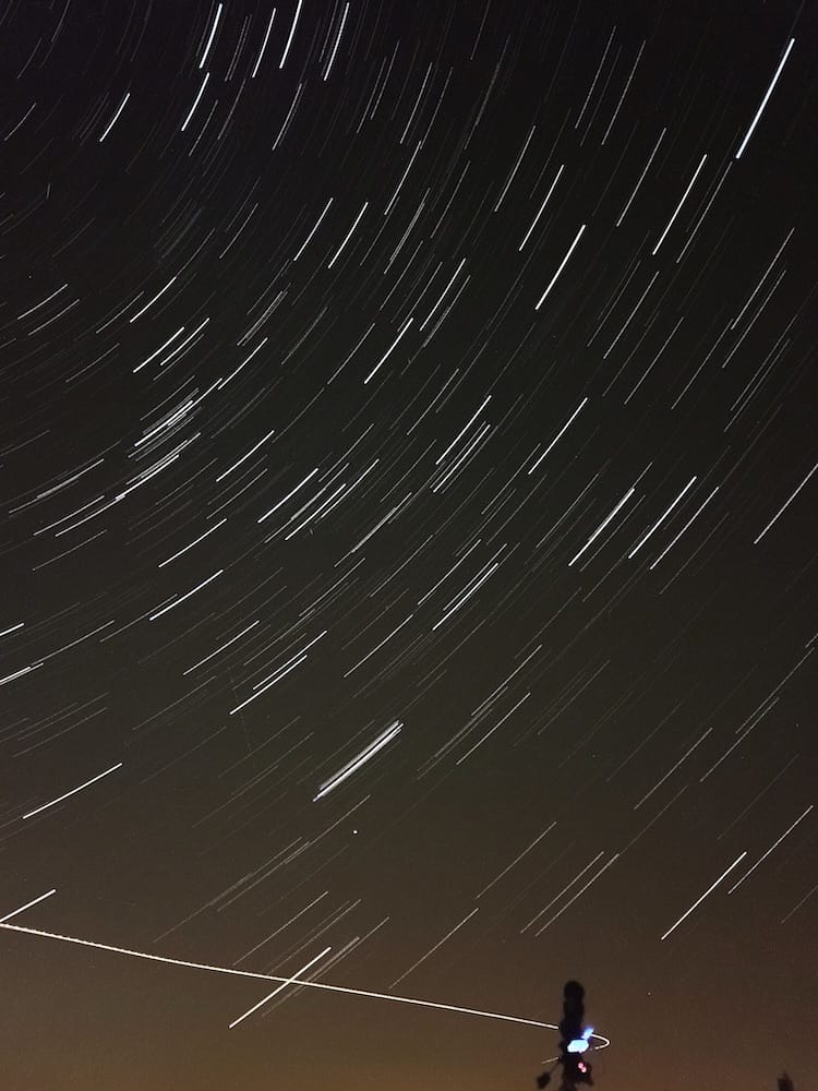 star trails captured using iPhone XR and NightCap App