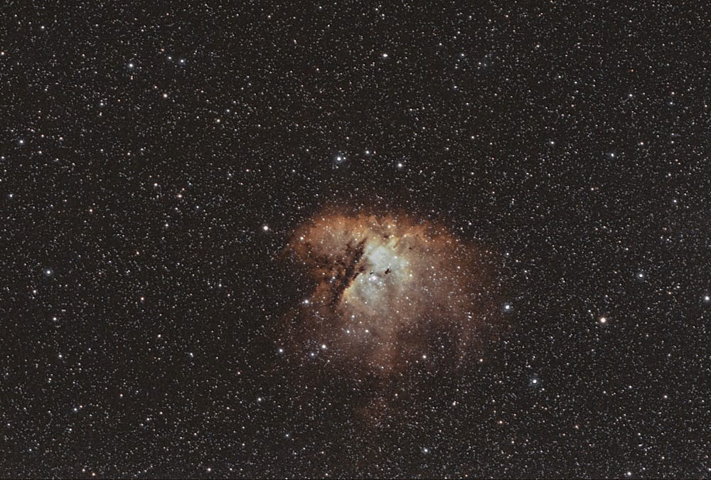 The Pac-Man Nebula in Ha and OIII