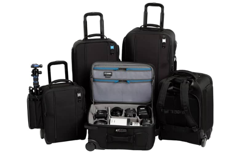 range of carry on camera bags with wheels