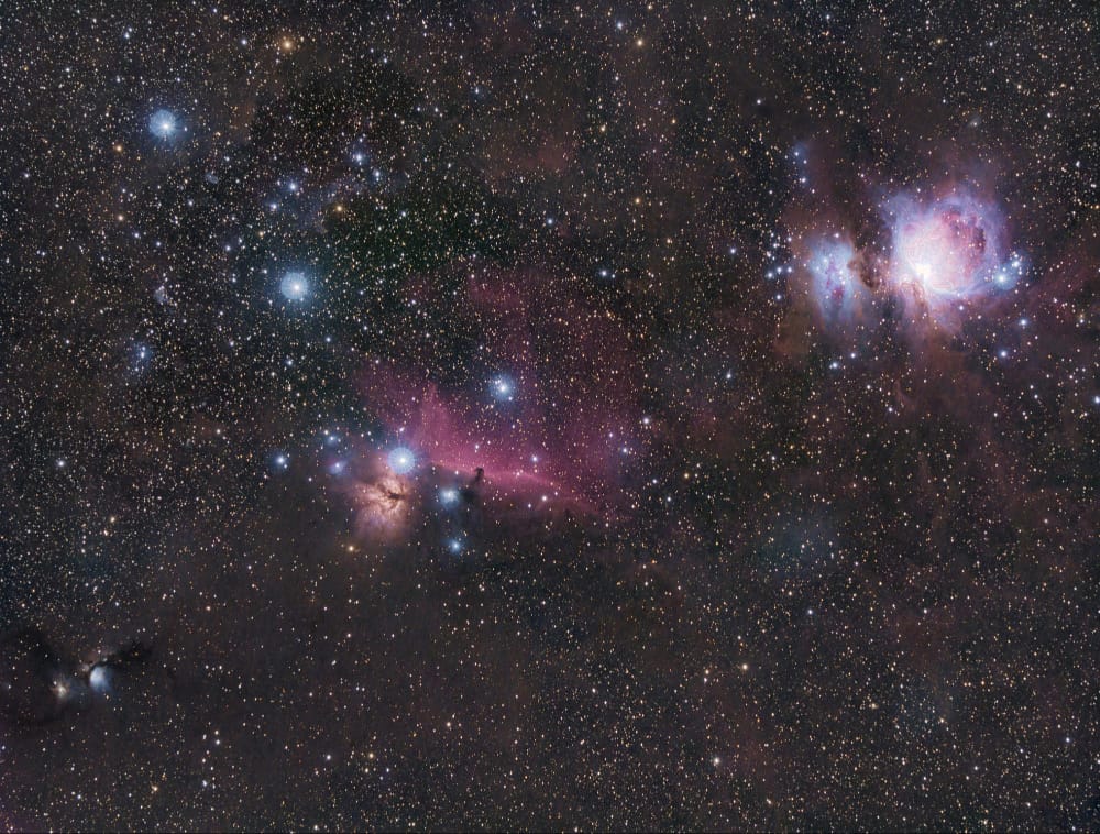 wide starfield in the Orion Constellation