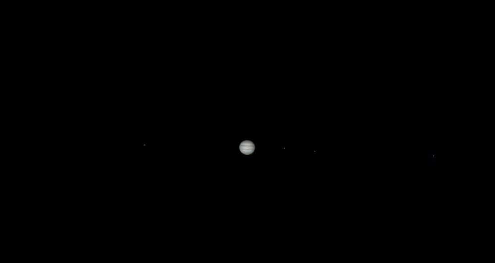 Jupiter and its four Galilean Moons