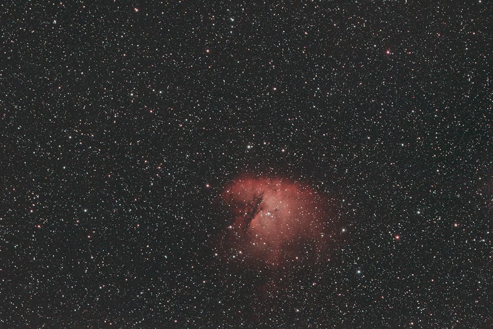 Pac-man nebula with the evoguide 50ed field flattener