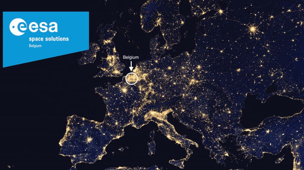 light pollution map of Belgium