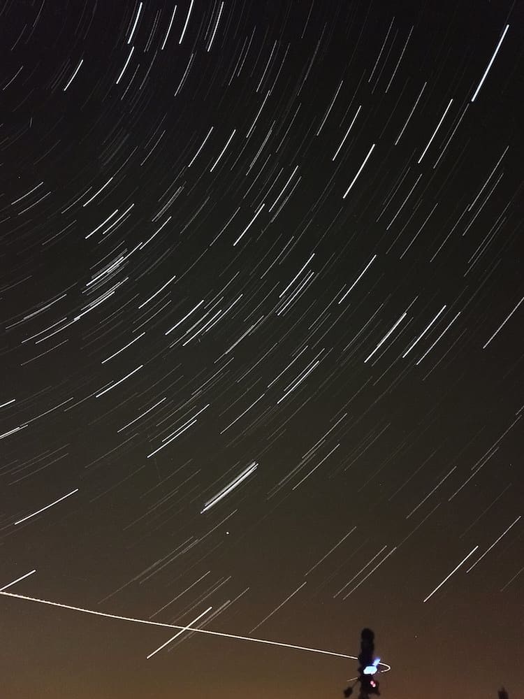 star trail taken with iPhone XR on tripod and NightCap App