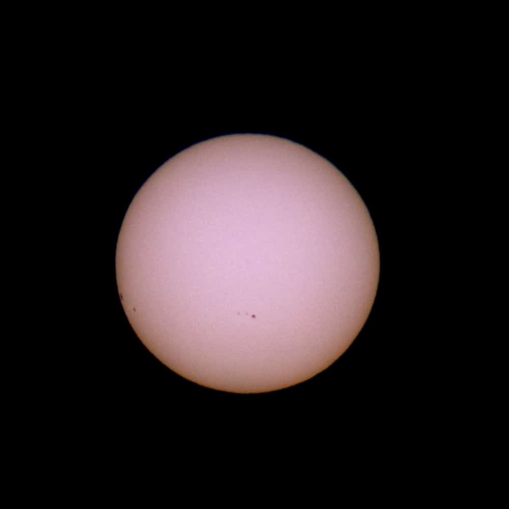 sun photographed with handheld camera