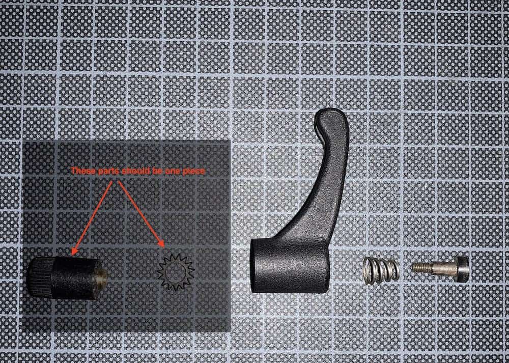 lever disassembled