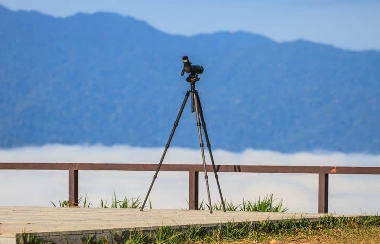A full size spotting scope tripod