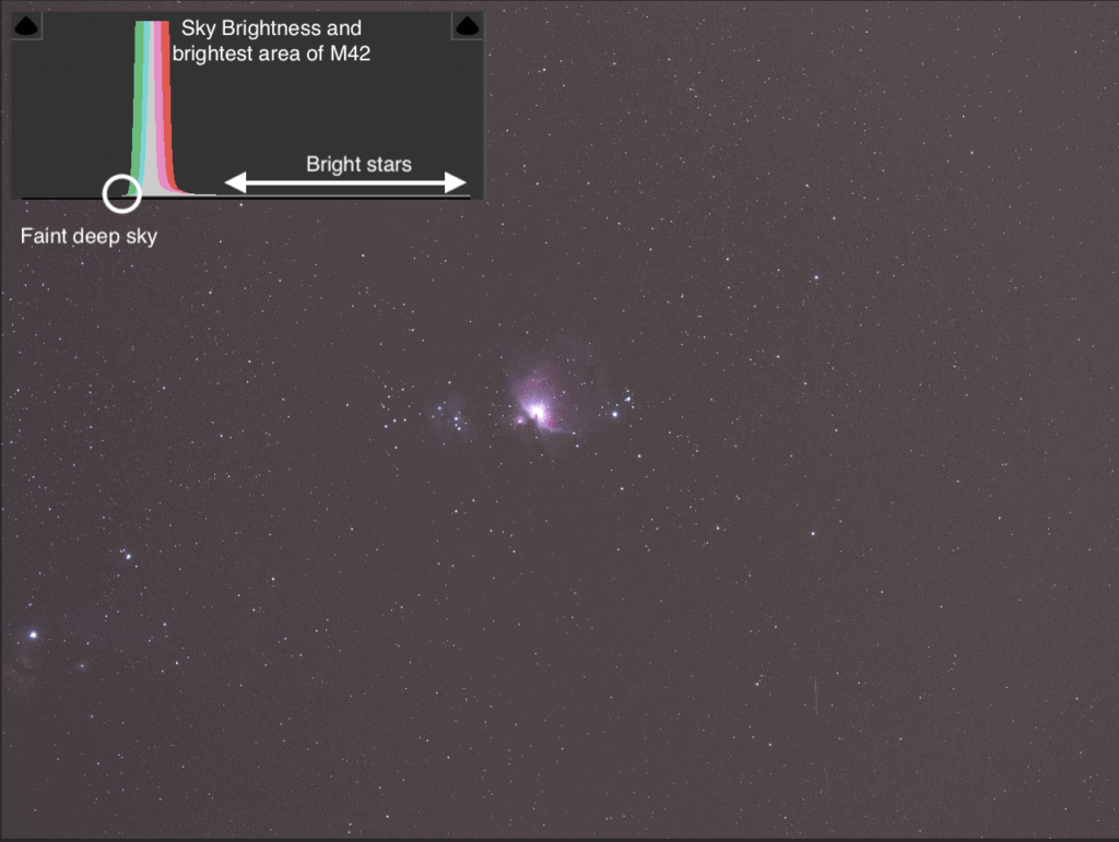 Single shot of M42 under Bortle 5 sky