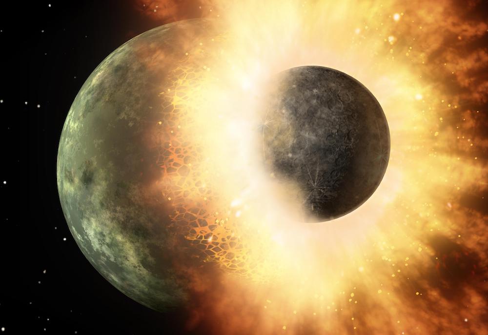 The Great Impact Between Theia and the Proto-Earth