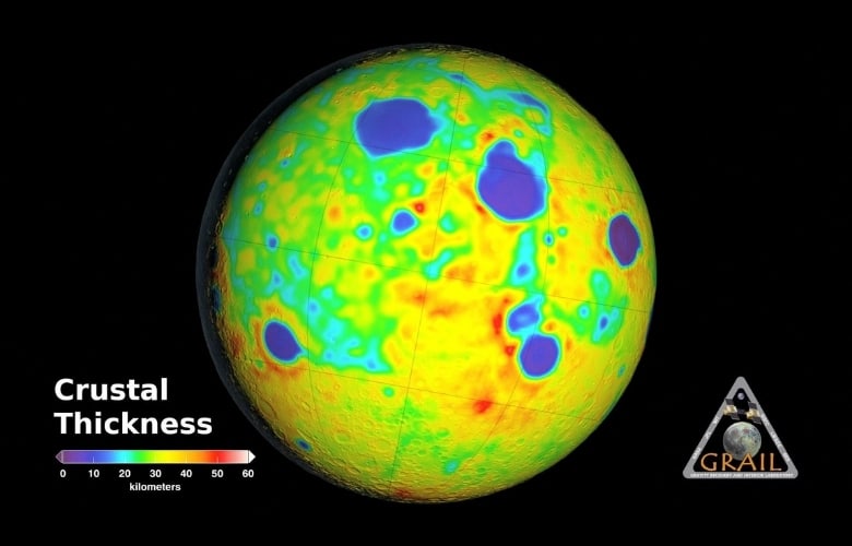 Map of Moon Crust
