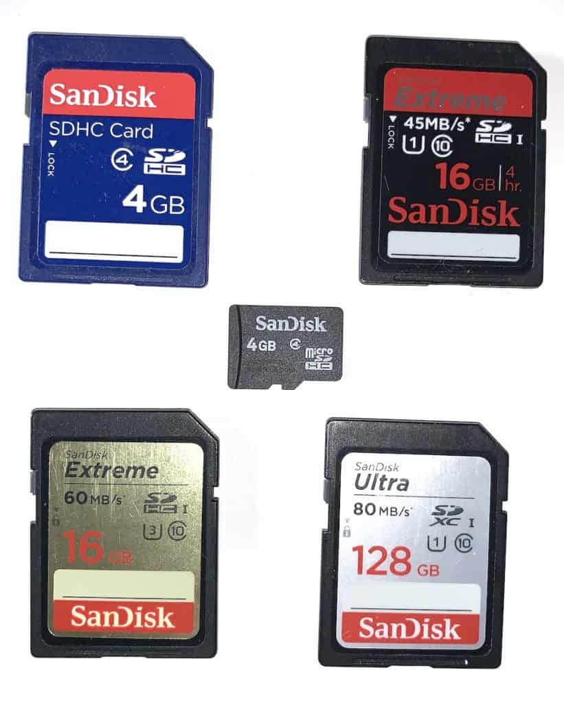 card capacity increases recordable minutes on 4gb, 8gb, 16gb, 32gb, 64gb, 128gb, 256gb, 512gb and 1tb memory cards
