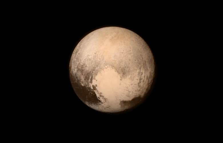 Pluto nearly fills the frame in this image from NASA New Horizons spacecraft.