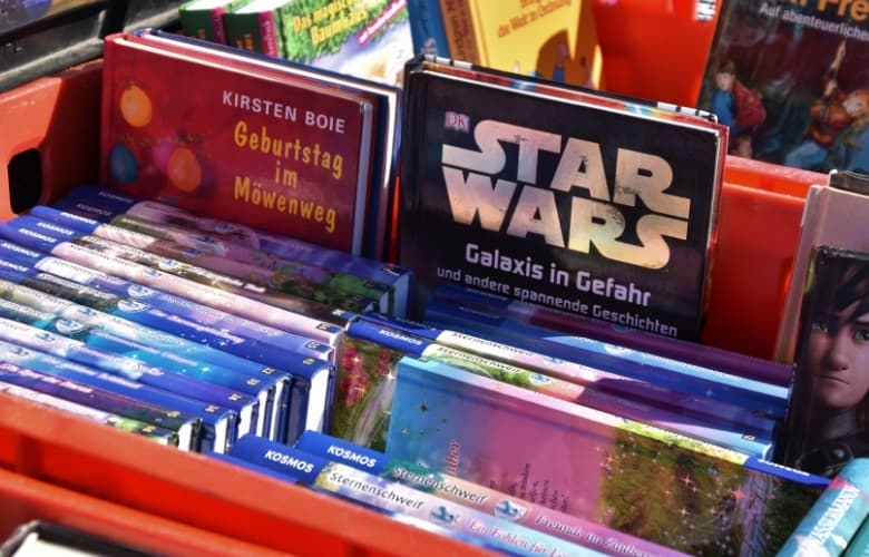 A rare Star Wars book in the midst of hundreds of books