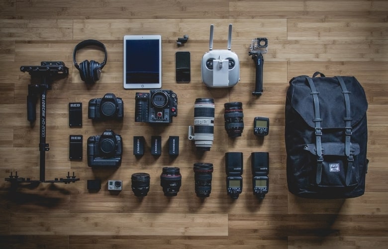Camera accessories and a camera bag