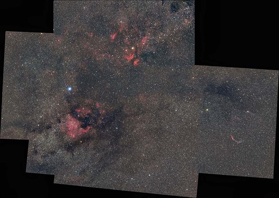 A mosaic of the most interesting part of the Cygnus Constellation