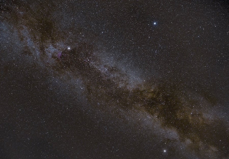 Altair, Deneb, and Vega form the Summer Triangle in the Milky Way