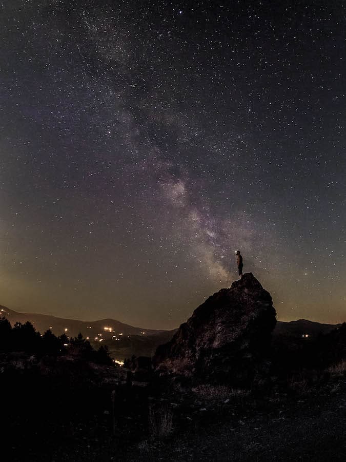 If the foreground is too dark, aim for a shot in silhouette against the milky way.