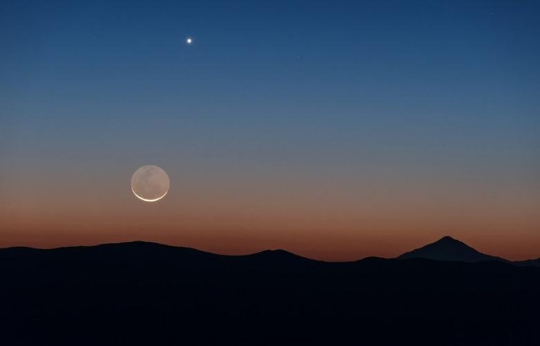 Moon and Venus over Chile