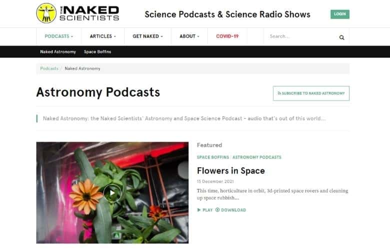 Naked Astronomy, from the Naked Scientists