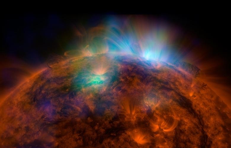 X-rays stream off the sun in this picture of the sun