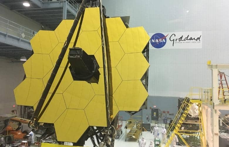 A rare view of the James Webb Space Telescope face-on