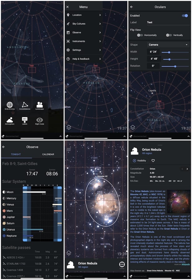 An overview of Stellarium PLUSinterface.