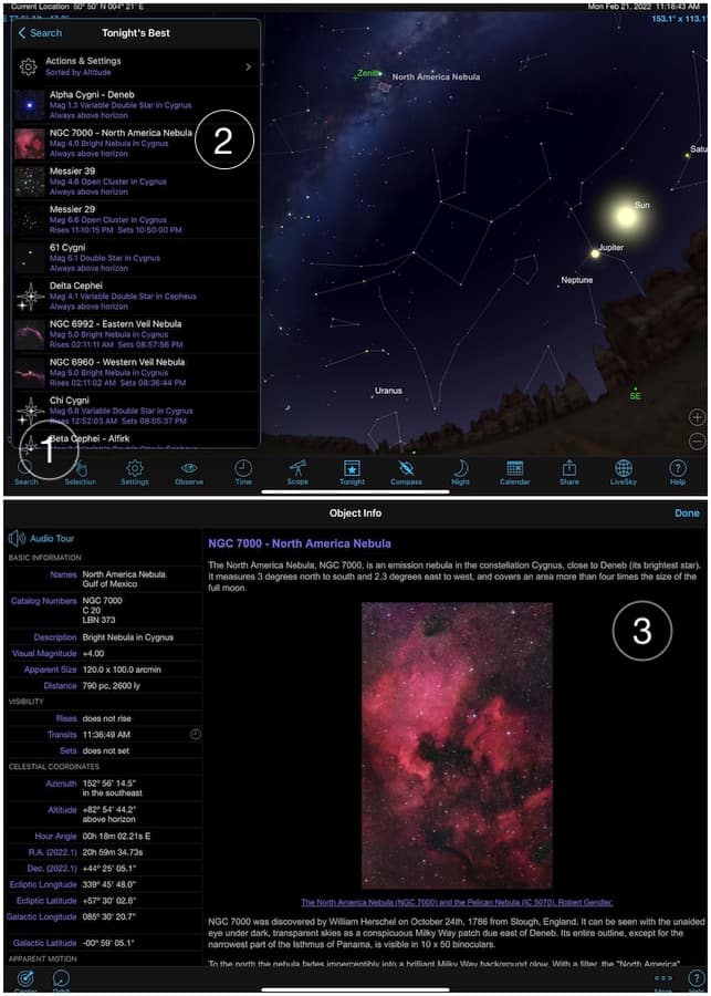 Example of Tonight’s Best North America Nebula.