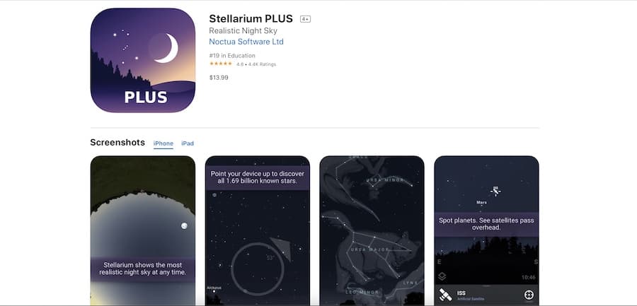 Stellarium PLUS seems to be the only version available now on the Apple APP Store